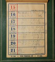 1936 Strassmann testvérek levélborítékgyára asztali naptár