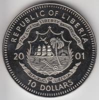 Libéria 2001. 10$ "Szabadság pillanatai-A keresztényüldözés megszüntetése 313." multicolor T:PP Liberia 2001. 10 Dollars "Moments of Freedom-End of christian percecution 313." multicolor C:PP