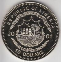 Libéria 2001. 10$ "Szabadság pillanatai-Alekszander Szolzsenyicin 1953." multicolor T:PP Liberia 2001. 10 Dollars "Moments of Freedom-Solzhenitsyn leaves the gulag 1953.." multicolor C:PP