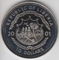 Libéria 2001. 10$ "Szabadság pillanatai-Libéria megalapítása 1847." multicolor T:PP Liberia 2001. 10 Dollars "Moments of Freedom-Foundation of Liberia 1847." multicolor C:PP