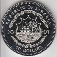 Libéria 2001. 10$ "Szabadság pillanatai-Az ENSZ megalapítása 1945." multicolor T:PP Liberia 2001. 10 Dollars "Moments of Freedom-Foundation of the United Nations 1945." multicolor C:PP
