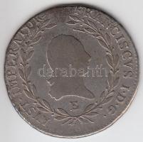 Ausztria / magyar verdejel 1809E 20Kr Ag "II. Ferenc" T:3