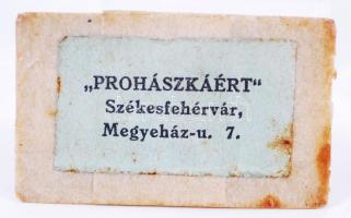cca 1930 "Boldogemlékű Prohászka Ottokár ruhájából", ereklye papírtokban