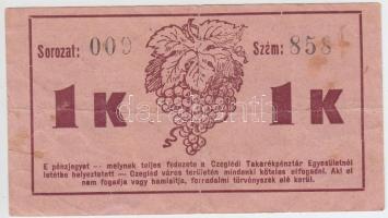 Cegléd 1919. 1K városi pénz T:III