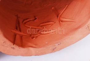 Antalfiné Szente Katalin (keramikus): Anya a kis lányával. Mázas kerámia, jelzett, hibátlan / Cerami...