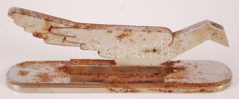 Art deco fém galamb / 
Metal pigeon figure, 9x4x2cm