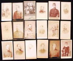 cca 1870-1890 18 db katonai fotó klf műtermekből / 18 military photos