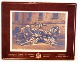 cca 1910 2 db tabló fotó vidám katonákról / soldiers photo 22x18 cm