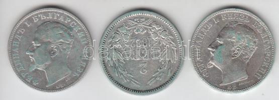 Bulgária 1882. 2L Ag + 1891. 2L Ag + 1894 2L Ag T:2,2-
Bulgaria 1882. 2 Leva Ag + 1891. 2 Leva Ag + ...