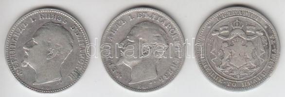 Bulgária 1882. 1L Ag + 1891. 1L Ag + 1894. 1L Ag T:2-
Bulgaria 1882. 1 Lev Ag + 1891. 1 Lev Ag + 189...
