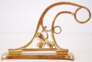 Régi, réz karnistartó pár / 
Vintage brass curtain holders, 18x12cm