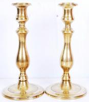 Réz gyertyatartó pár /  A pair of brass candle stick, 23cm