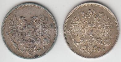 Finnország 1916. 25p Ag + 1917. 25p Ag T:2,2-
Finland 1916. 25 pennia Ag + 1917. 25 pennia Ag C:XF,V...