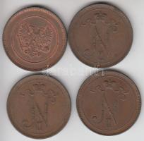 Finnország 1914. 10p Cu + 1916. 10p Cu + 1917. 10p Cu (2x) klf T:2,2-
Finland 1914. 10 pennia Cu + 1...