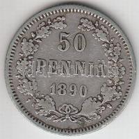 Finnország 1890. 50p Ag T:2- Finland 1890. 50 pennia Ag C:VF