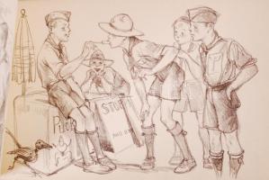 Márton Lajos (1891-1953): Jubileumi Márton-album. Litográfia-sorozat. [Bp.], [1936], A szerző sajátj...