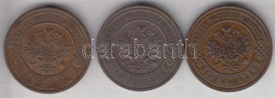 Oroszország 1914-16. 3k Cu (3x) klf T:2,2-
Russia 1914-16. 3 kopeks Cu (3x) different C:XF,VF