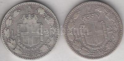 Olaszország 1886. 2L Ag + 1887. 2L Ag "I. Umberto" T:2-,3
Italy 1886. 2 Lire Ag + 1887. 2 ...