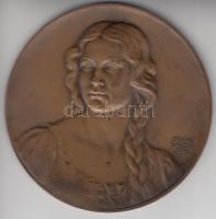 Berán Lajos (1882-1943) "Budapesti Emlék - Budai Vár látkép" Br emlékérem (80mm) gravírozo...