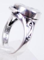Ezüst (Ag) méreggyűrű / 
Silver poison ring, s: 55, 8,5gr
