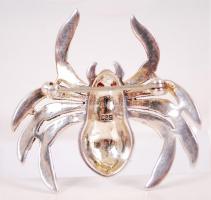 Madárpók, ezüst (Ag) bross markazitokkal és gránátokkal / 
Tarantula, silver brooch with marcasites ...