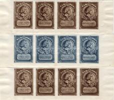 1932 12db "LISZT HÉT" négy nyelvű levélzáró, klf színben