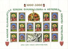 2000 Államalapítás ezredik évfordulója levélzáró teljes ív