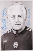 1953-1991 Labdarúgástörténeti gyűjtemény: Baróti Lajos fotólapja aláírásával, Mészöly Kálmán, Salamo...