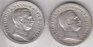 Olaszország 1916. 2L Ag + 1917. 2L Ag T:2,2- Italy 1916. 2 Lire Ag + 1917. 2 Lire Ag C:XF,VF