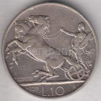 Olaszország 1929. 10L Ag T:2-
Italy 1929. 10 Lire Ag C:VF