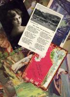 78 db háború előtti külföldi városképes és vegyes motívumlap jobbakkal