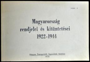 Tálas Géza 1975. Magyarország rendjelei és kitüntetései 1922-1944 a MÉE kiadásában, számos képmellékletekkel