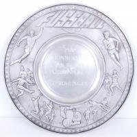 Ón futball emléktál /  Football memory plate from tin, d: 23cm