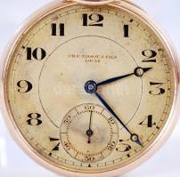 Ch. F. Tissot & Fils. 14K arany (Au) fedeles zsebóra. Javításra szorul. Üveg nélkül / Gold tisso...