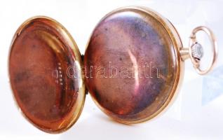 Ch. F. Tissot & Fils. 14K arany (Au) fedeles zsebóra. Javításra szorul. Üveg nélkül / Gold tisso...