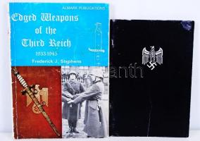 2db könyv II. világháborús náci német szúró és vágó fegyverekről: Edged Weapons of the Third Reich 1933-1945; A Guide to Nazi Daggers, Swords and Bayonets