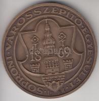 Bogár Lívia (1957-) 1984. "1869 - Soproni Városszépítő Egyesület" Br emlékérem (49mm/61g) ...