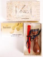 Bortoletti pecsétnyomó BJ monogrammal pecsétnyomó viasszal eredeti dobozában