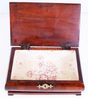 Szép állapotú, biedermeier fadobozka / 
Biedermeier wooden box in nice condition, 26x16x10cm