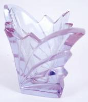 Retró üvegvázácska / 
Retro vase, 13x8x8cm