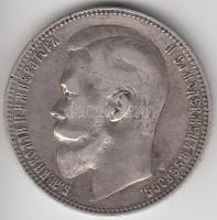 Oroszország 1900FZ 1R Ag &quot;II. Miklós&quot; T:2-,3  Russia 1900FZ 1 Ruble Ag &quot;Nicholas II&quot; Ag C:VF,F