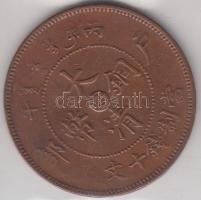 Kína 1890. 10C T:2,2-
China 1890. 10 Cash C:XF,VF