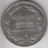1860. "Széchenyi István 1860. Április 8án" fém emlékérem (29mm) szign: SEIDAN T:2-