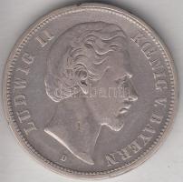 Német Államok / Bajorország 1875D 5M Ag &quot;II. Lajos&quot; (27.33g) T:2-,3 German States / Bavaria 1875D 5 Mark Ag &quot;Ludwig II&quot; (27.33g) C:aVF