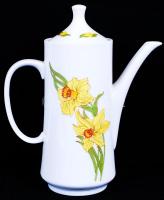 Matricás, jelzett, Alföldi porcelán kávéskanna /  Coffee jug, 20cm