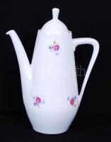 Matricás porcelán kávéskanna (belül kis hibával) /  Coffee jug (minor fault inside), 20cm