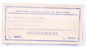 Cca 1930 steril géz, eredeti bontatlan dobozában, 14×7 cm
