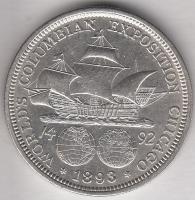 Amerikai Egyesült Államok 1893. 1/2$ Ag "Kolumbusz / Santa Maria" T:2
USA 1893. 1/2 Dollar...