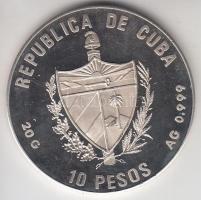 Kuba 1989. 10P Ag "Amerika felfedezése" (20g/0.999) T:PP
Cuba 1989. 10 Peso Ag "Disco...