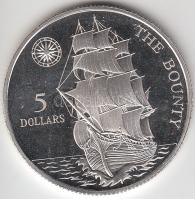 Niue 1992. 5$ Ag &quot;Bounty-hajó&quot; T:PP Niue 1992. 5 Dollars Ag &quot;ship Bounty&quot; C:PP